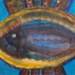 Acryl op doek, Maya Wildevuur, Vis